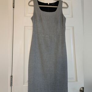 The Limited Black and White Sheath Midi Dress